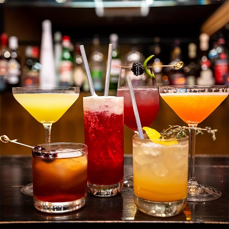 300/500pcs Gradient Color Straws, 0.23*7.75 Inches, Laser-coated Paper Disposable Straws, Paper Straws, Non-toxic and Odorless