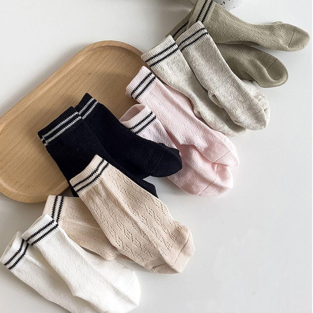 Solid Color Stockings Breathable Short Socks Fashion Mesh Socks  for Children