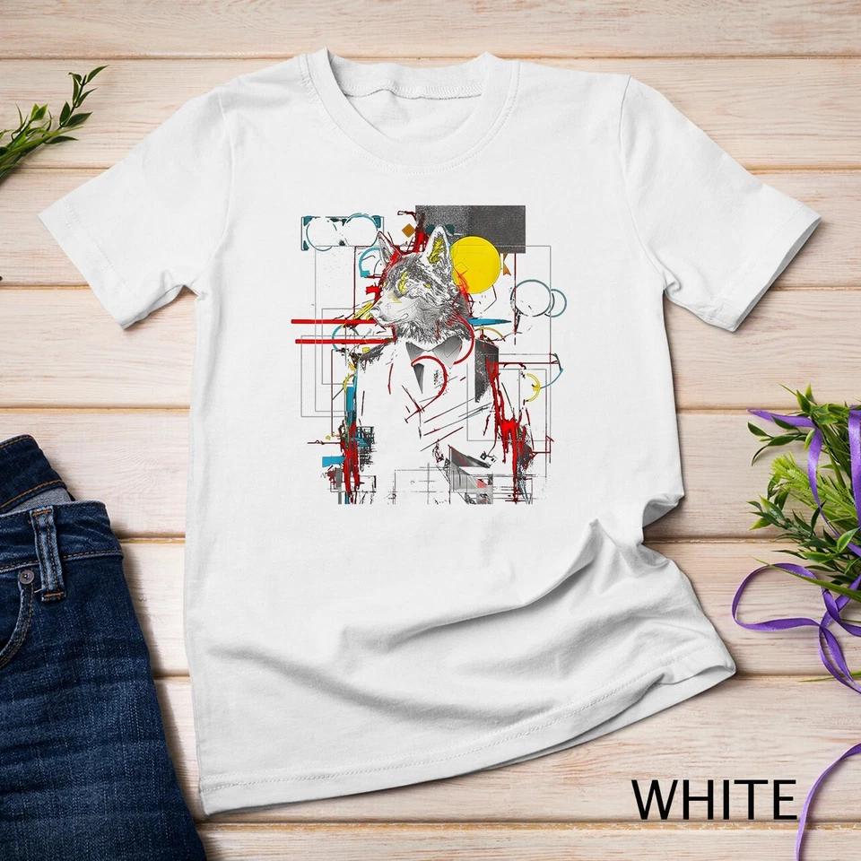 Wolf geometric, art animal motif, wolf T-Shirt Unisex T-shirt 10 L