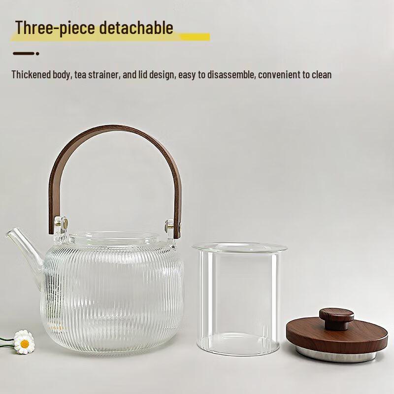 High Borosilicate Glass Stovetop Teapot with Infuser
