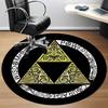 Legend of Zelda Power Courage Office Round Area Rug, Indoor Mat Suitable For Office,Living Room Home Decor, Room Deco A0908134