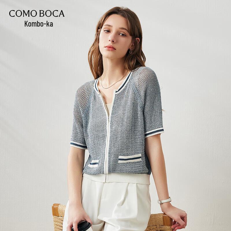 KEMONBOCA Women s Short Sleeve Knit Cardigan L