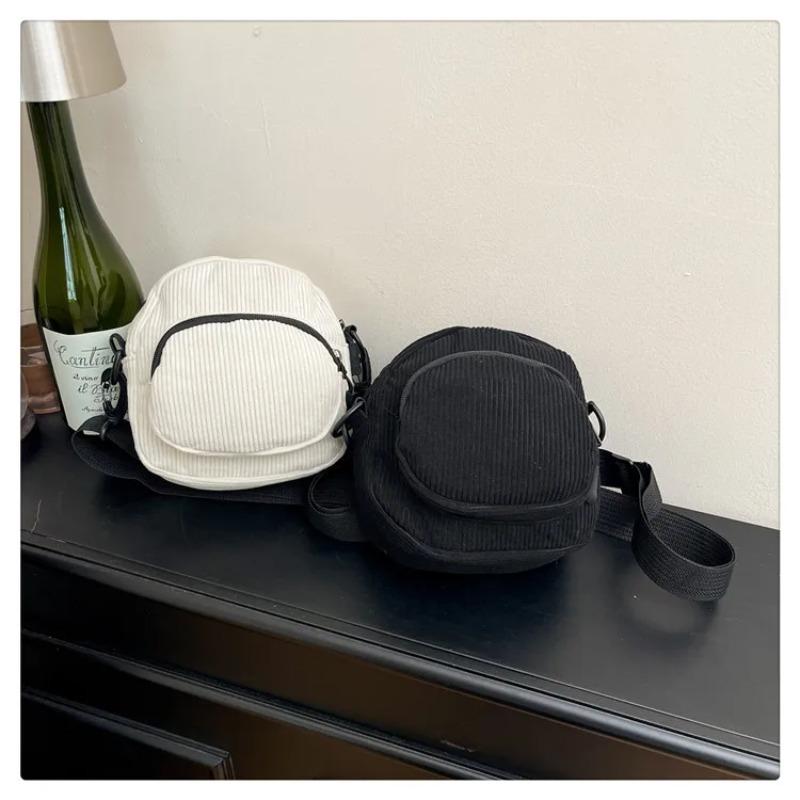 Autumn Simple Small Square Shoulder Bag for Women Versatile Ladies Corduroy Crossbody Bag Casual Lightweight Female Phe Clutch