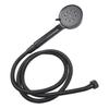 5 Mode Shower Head ABS Plastic Black Fixed Support