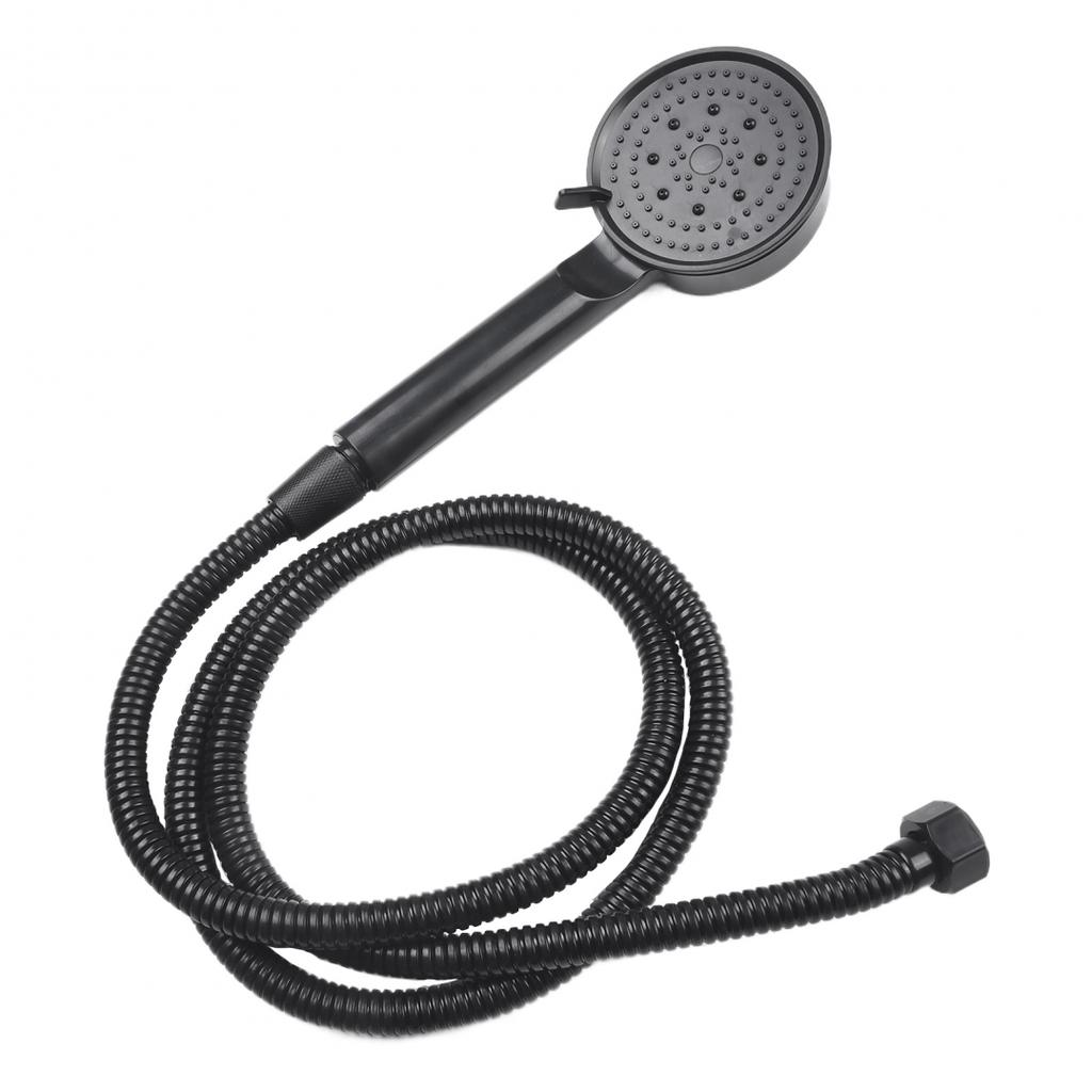 5 Mode Shower Head ABS Plastic Black Fixed Support