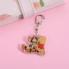 1/12Pcs Disney Winnie the Pooh Acrylic Car Keychain Cute Backpack Pendant Funny Bag Charms Accessories Decoration Holiday Gifts