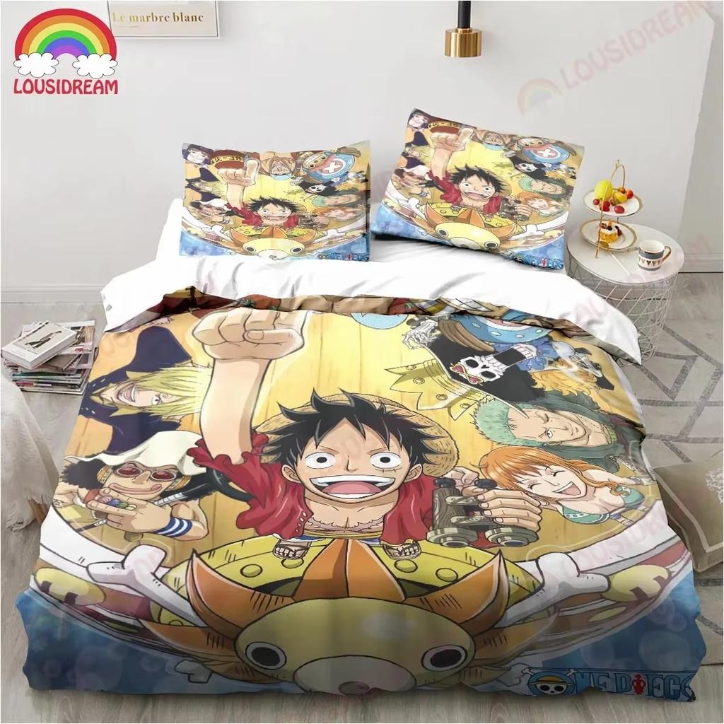 3D Print One Anime P-piece Bedding Set,Duvet Cover Comforter Bed Set Quilt Cover Pillowcase,King Queen Twin Size Boy Girl Adult