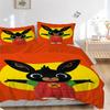 Set de așternuturi cu Bing Bunny pentru Decor Acasă, 3 bucăți - Costum Universal din Trei Piese pentru Dormitor, Cameră de Oaspeți, Sufragerie, Hotel - Cadou Festiv pentru Fani, Călător