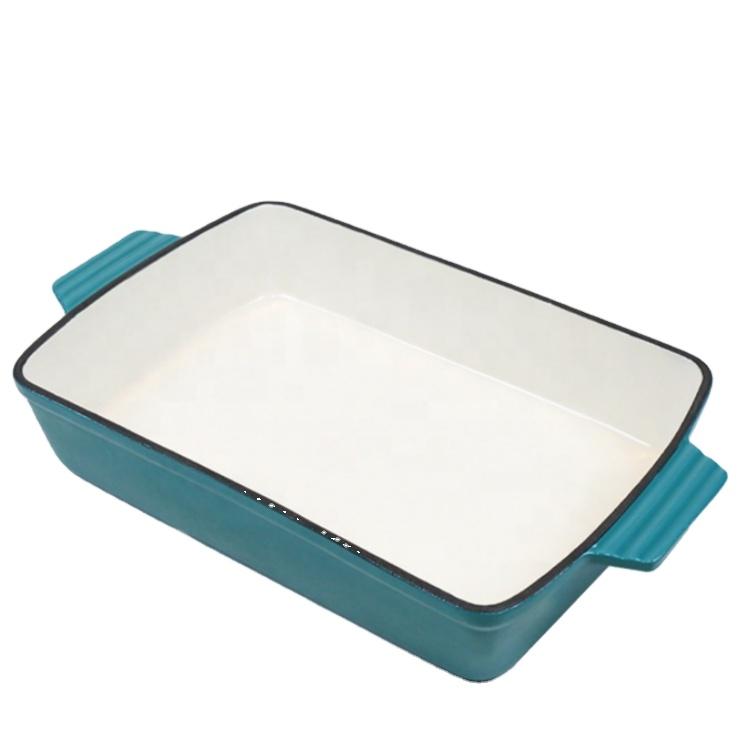 

Большая форма для выпечки 33/36 см, прямоугольная форма для выпечки, эмалированная чугунная посуда для приготовления пищи на кухне и на каждый день