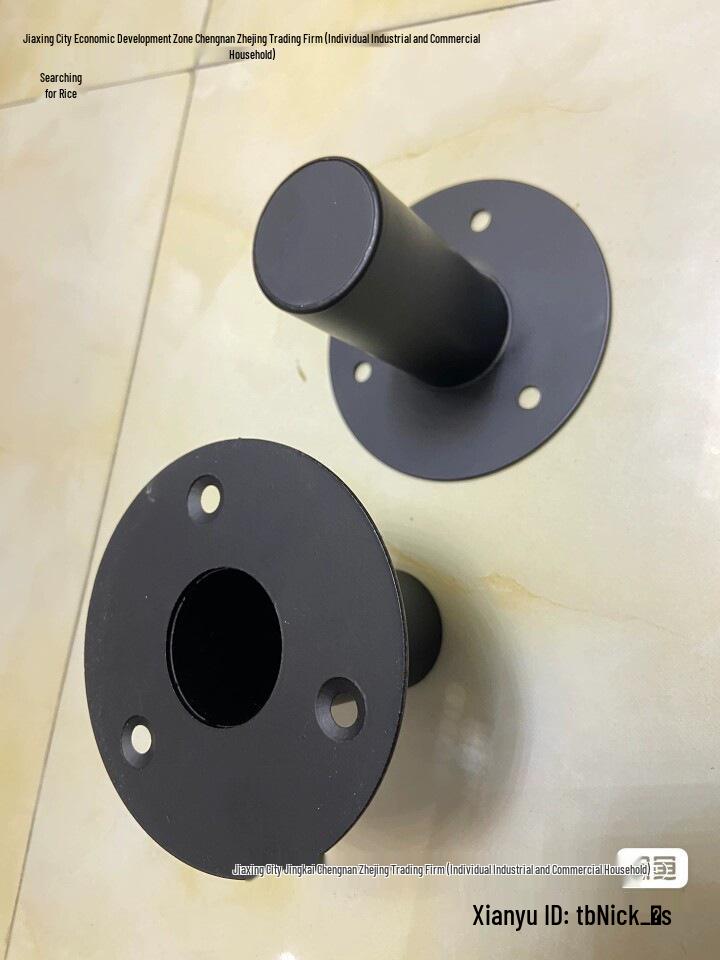 Iron Three-Hole Speaker Base, 10cm Diameter, 8cm Height, Metal Tray Speaker Accessory