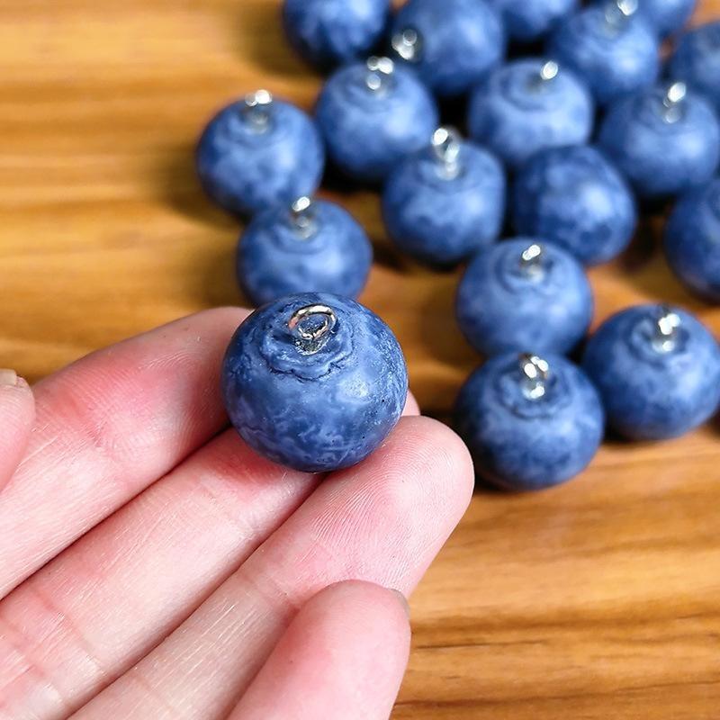 Blueberry Fruit Jewelry Pendant DIY Cute Food Earrings Necklace Keychain Accessories