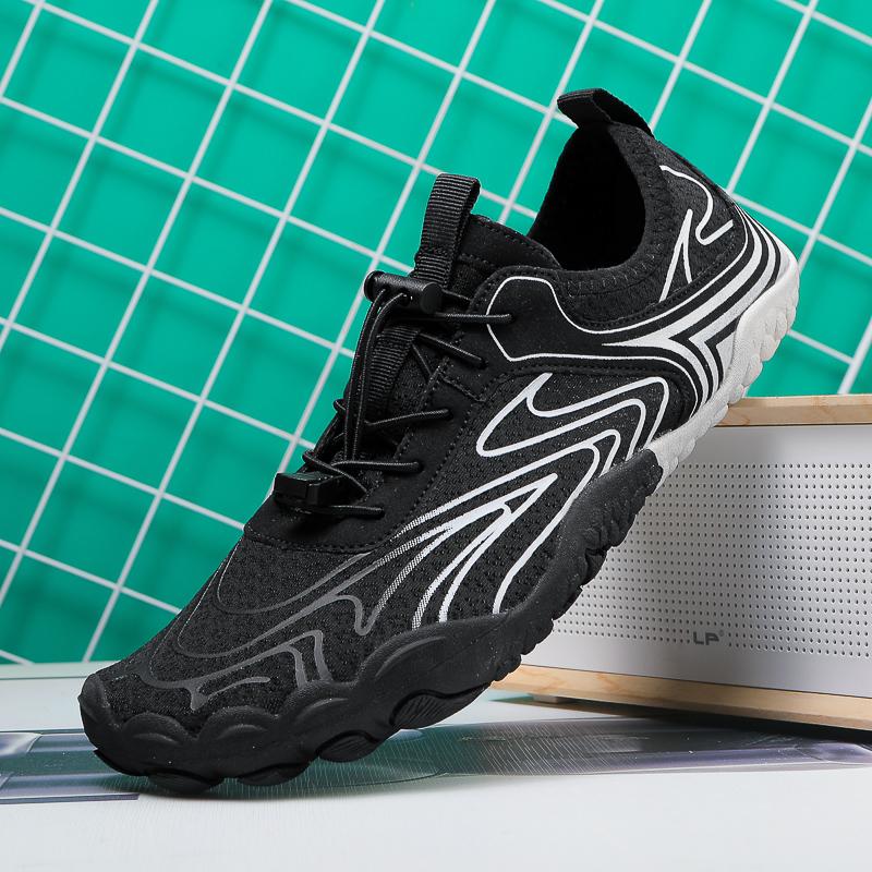 

2025 Нескользящая обувь для ходьбы по воде, дышащая, аква, для пары, быстросохнущая, пляжные кроссовки для плавания, многофункциональная обувь для йоги для помещений 36 чёрный