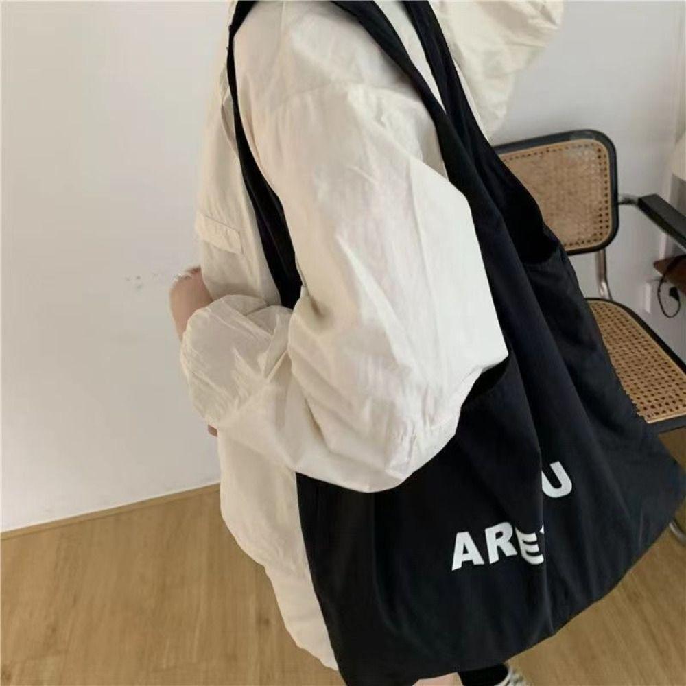 

Women Canvas Shopping Bag Summer Underarm Bag New Letter Printed Shoulder Bag