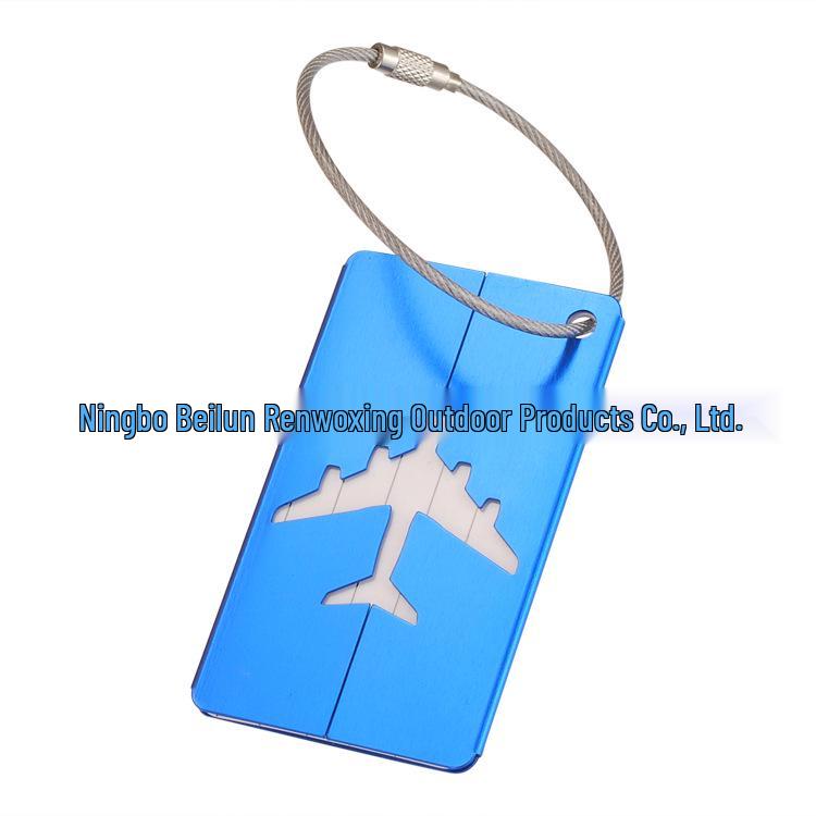 Airplane Suitcase Luggage Tag – Aluminum Hanging Card, Business Gift, Boarding Pass Accessory