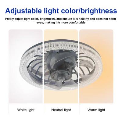Ventilador de Teto 3 em 1 Giratório com Controle Remoto Lâmpada de Iluminação Base Conversora E27 Base de Iluminação Quarto Sala de Estar Miflame