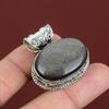 Silver Sheen Obsidian Pendant Genuine Gemstone Pendant Very Pretty Vintage Jewelry 925 Sterling Silver Pendant Handmade Pendant Gift For Her