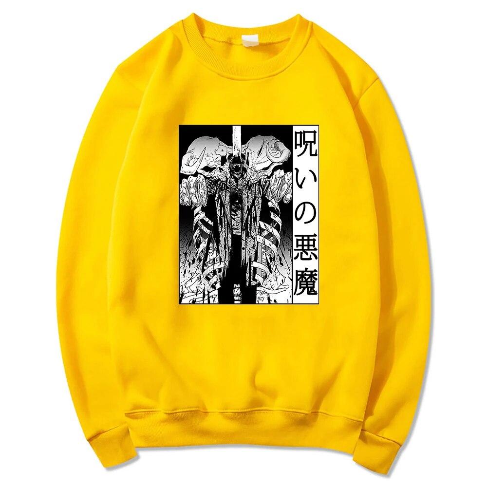Felpe con cappuccio unisex Anime Chainsaw Felpa unisexga Diavolo della Maledizione Inverno 2022 Felpa unisex/da donna girocollo Primavera/Autunno Felpa con grafica Sudaderas