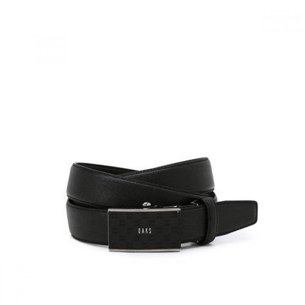 Daks Black Dd Pattern Matte Buckle Cowhide Automatic Belt Dbbe6f723bk