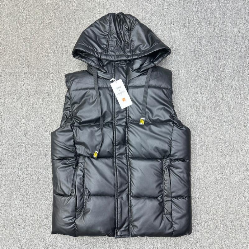 

Новий пуховий жилет чоловічий верхній одяг потовщений трендовий вільний студентський жилет водонепроникний жилет великого розміру жилет M (60-42.5 kg) чорний