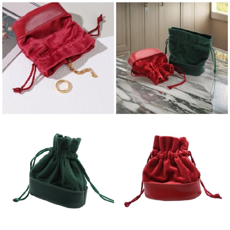 Luxurious Plush Drawstring Organizers Bag Elegant Plush Drawstring Storage Bag for Jewelry and Small Item Organization