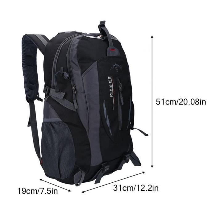 Sac À Dos Étanche - ZJCHAO - 40L - Nylon - Camping - Mixte