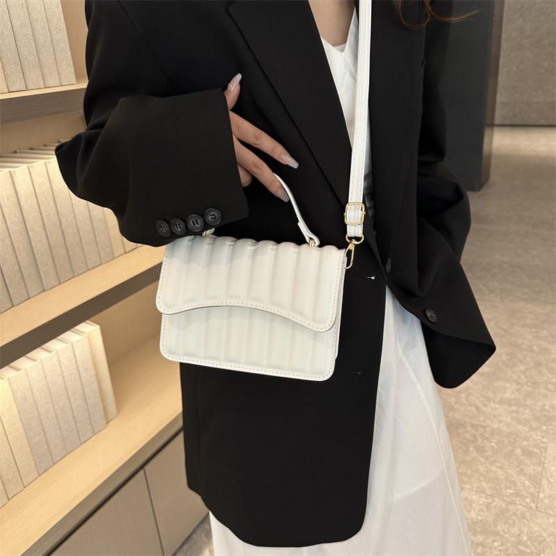 Fashionable Simple Crossbody Bag For Women In Black White Brown And Khaki Colors