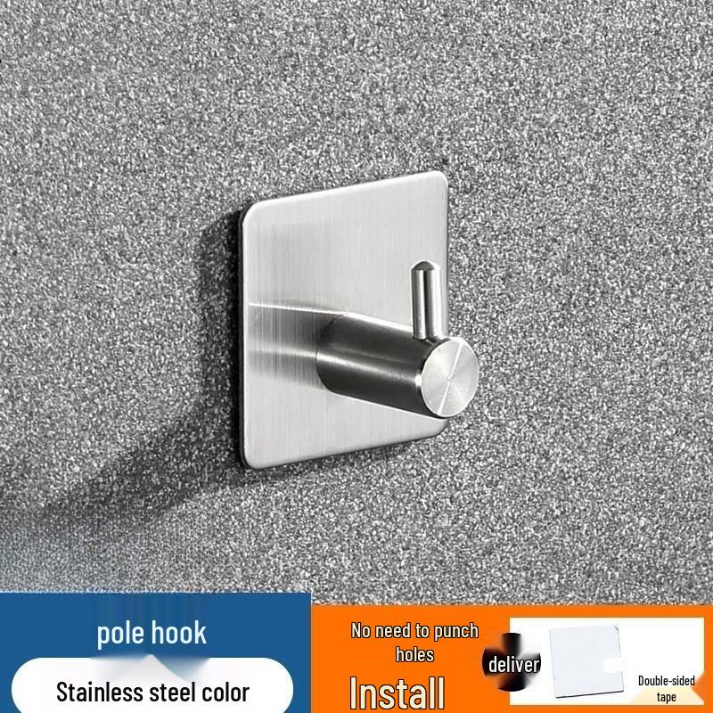 Stainless Steel No-Drill Wall-Mounted Towel and Toilet Paper Holder