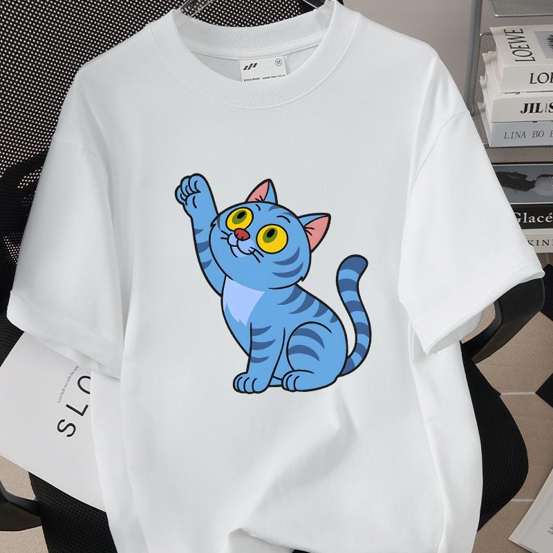 Demon Hunters Cartoon Tiger Printed T-shirt Harajuku Round Neck Casual Short Sleeve Summer Woman Top Casual Clothing Tops