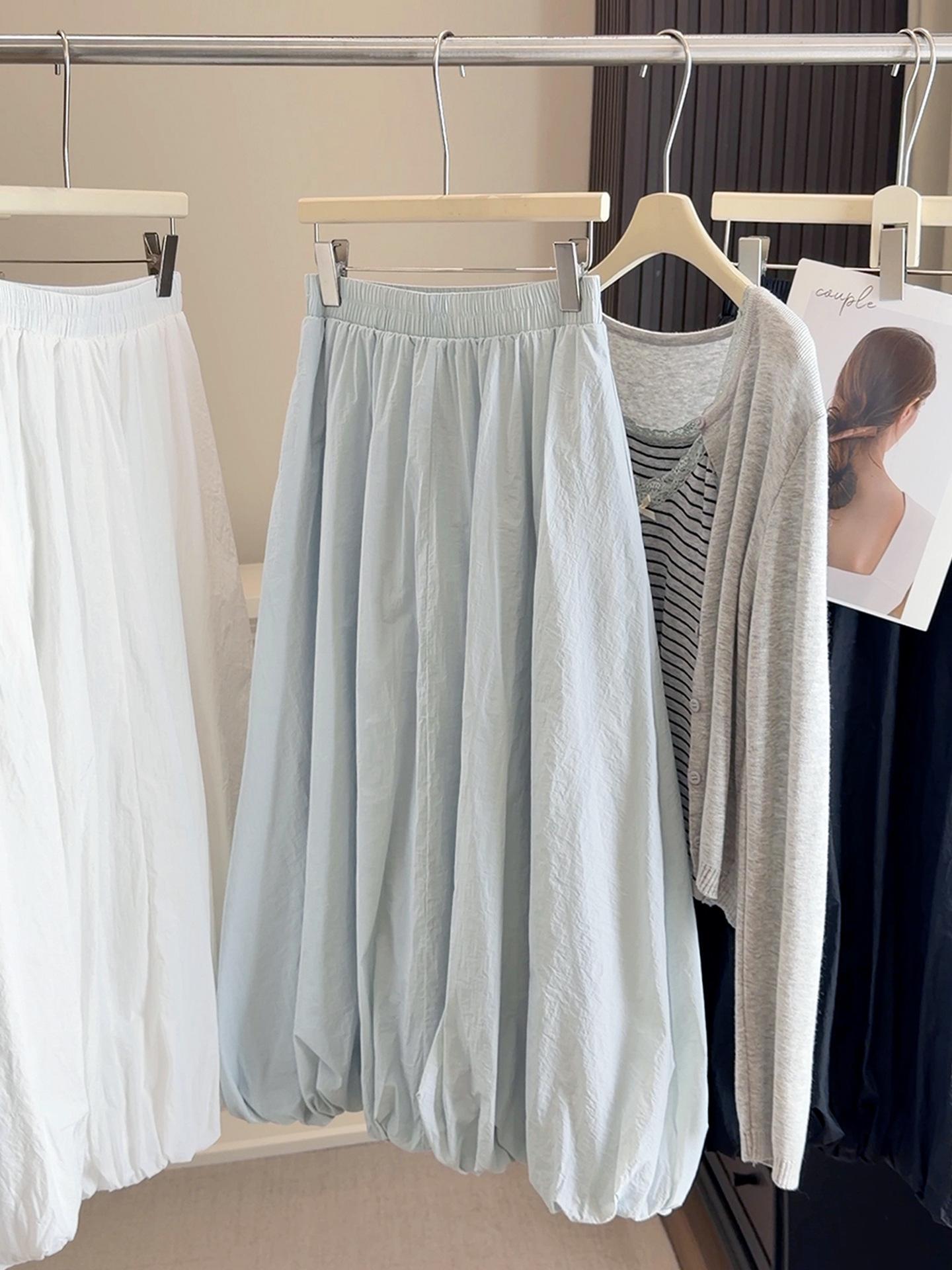 Women’s Spring A-line High-Waisted Puff Skirt One Size