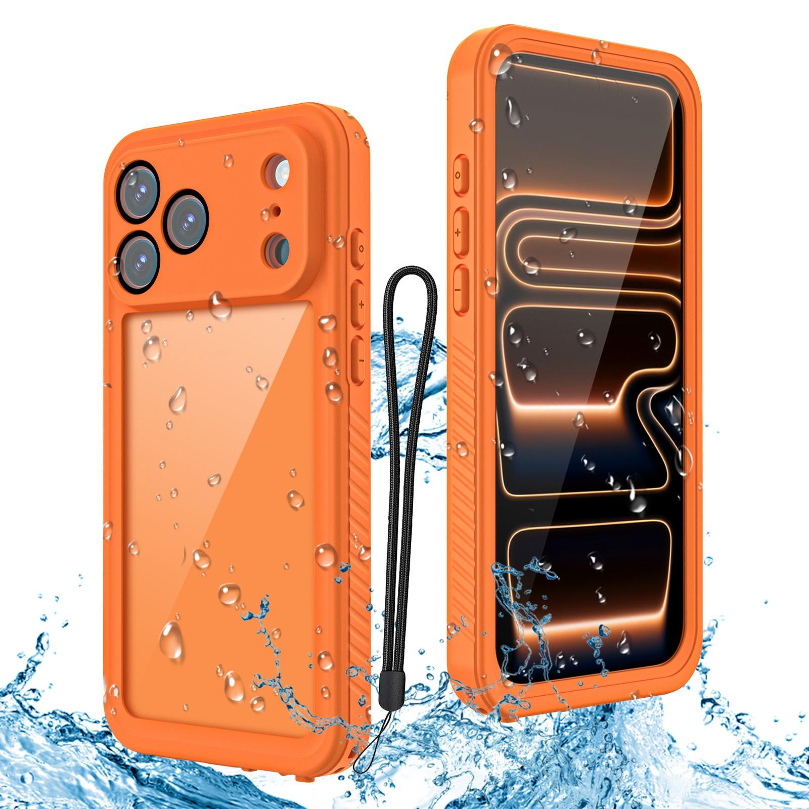 

For IPhone 17 Pro Max 17 Pro Air IP68 Waterproof Case Screen Protection Shockproof Dustproof Snowproof Underwater Cover Pc + tpu&iPhone17 оранжевый
