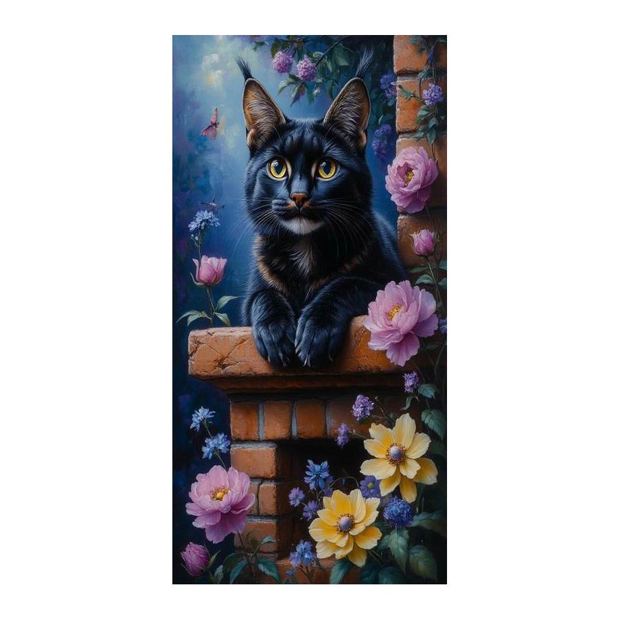 Black and White Cat Large Size Diamond Painting New Collection Pet Animals Diy Full Square Round Drill Rhinestone Embroidery Mosaic Cross Stitch Kits