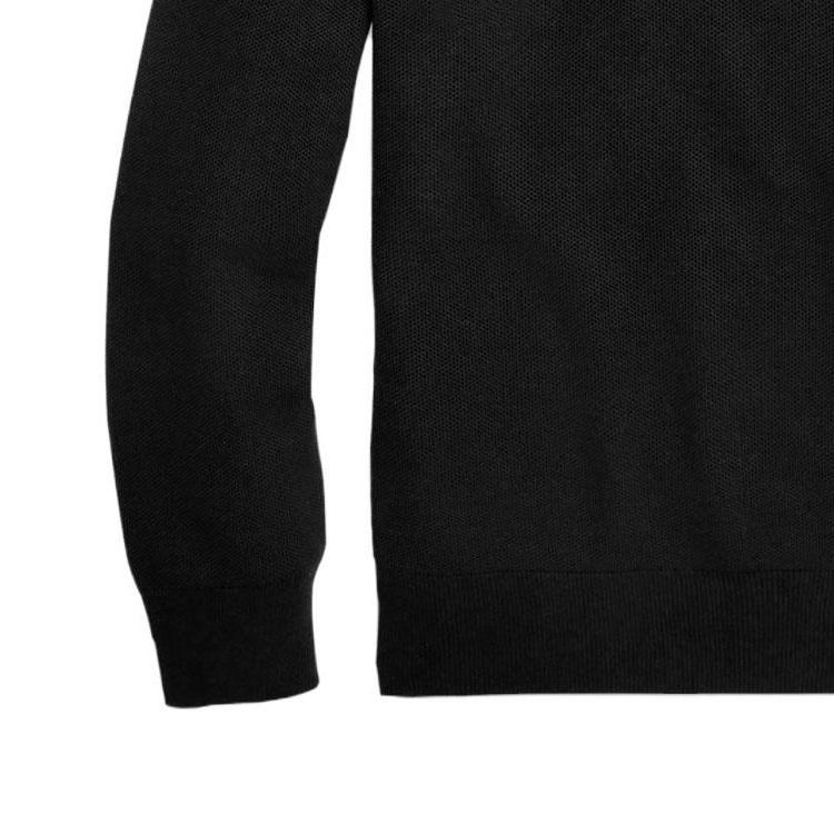 Polo Ralph Lauren Solid Color Logo Embroidered Half-Zip Stand Collar Long Sleeve Sweater Men sweater Black 710697637-023