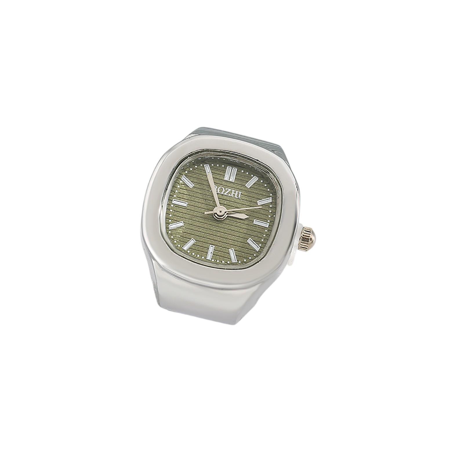 

Часы-кольцо Модные квадратные часы в форме кольца Индивидуальность Креативное ретро-кольцо в стиле Электронные часы One Size