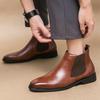 Men's Retro Chelsea Boots - Polished, Fashionable, Large Size Ankle Boots