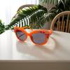 1 Stück-Rose Ausgefallene Dekorative Brille Mode Retro Design Blumen Sonnenbrille Damen Vintage Metall Rosa Flores Katzenauge Sonnenbrillen