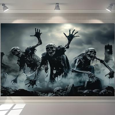 1pc Gothic Zombie Inspired Background for Halloween Carnival and Horror Themed Events