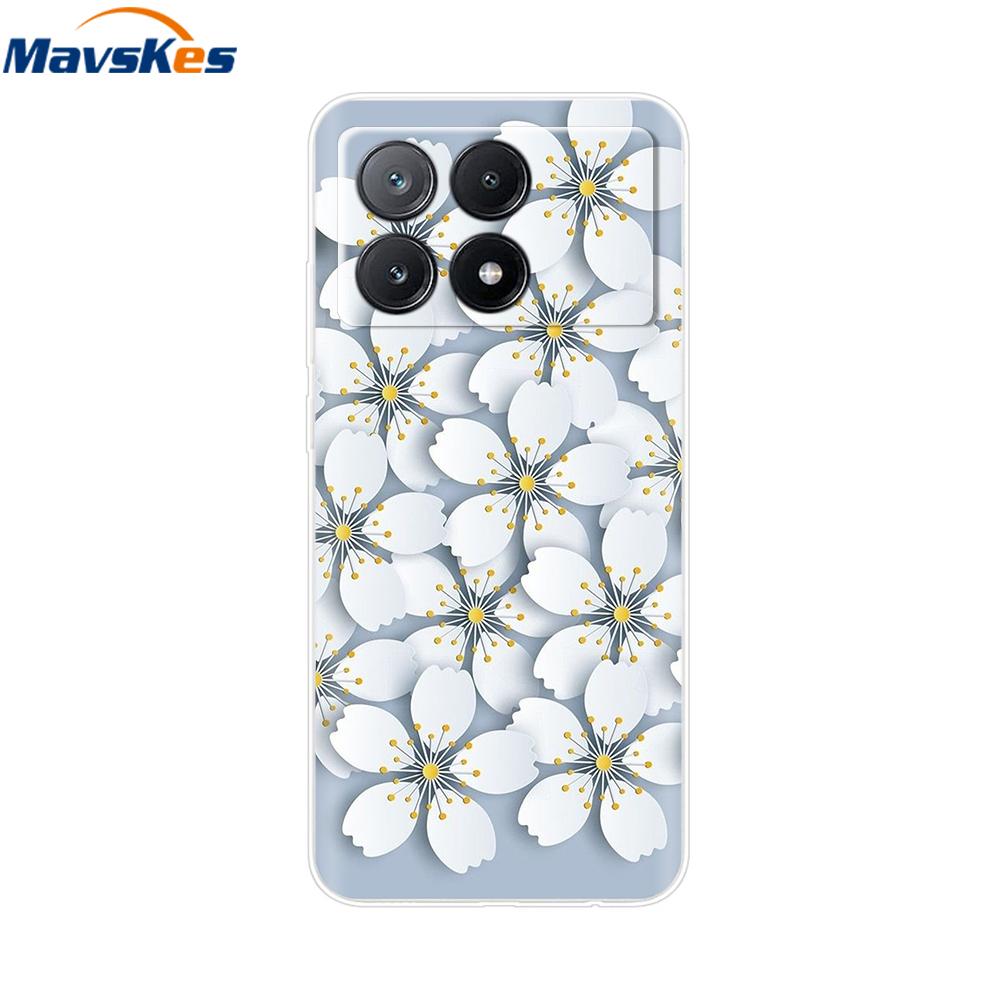 Handyhülle Für Poco X6 Pro Hülle Abdeckung Niedliche Klare Weiche Silikonhüllen Für Poco X6 Pro Hülle PocoX6 Pro Rückseite Coque Fundas