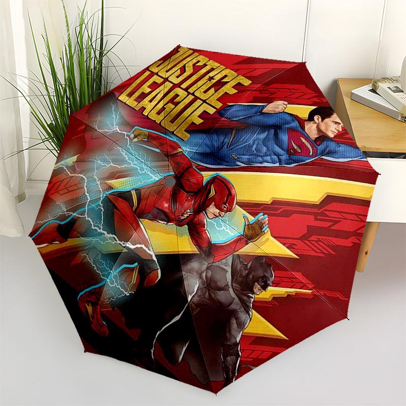 

1pc Justice League Movie Poster Umbrella with Plastic Handle,Cartoon Pattern,Suitable for All Seasons Multi-functional Umbrella350