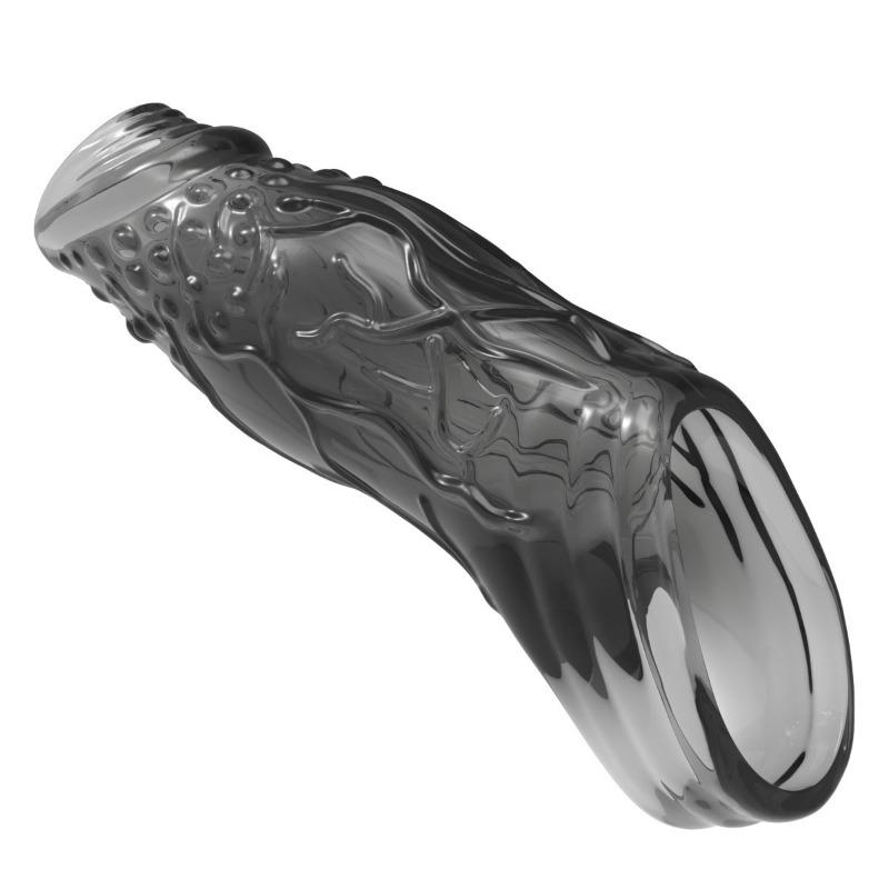 Realistic Penis Enlargement Sleeve Extender Extension Gay Cock Ring Condom Delay Ejaculation Adult Sex Toys for Men