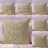 Milky White Striped Small Flowers Cushion Cover Durable Hypoallergenic Organic Linen Short Pillow Cover Washable