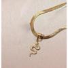 Small Animal Snake Pendant Flat Snake Chain Necklaces for Women Choker Colier Stainless Steel Jewelry Party Birthday Gift New