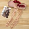 Retail Packaging 1D Ultra Thin Transparent Thigh High Stockings Women Sexy Contrast Color Rib Cut Edge Elastic Nylon Medias