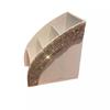 Luxury Makeup Brush & Remote Control Storage Box with Diamond Accents - Elegant Divided Organizer for Desktop or Office Use.