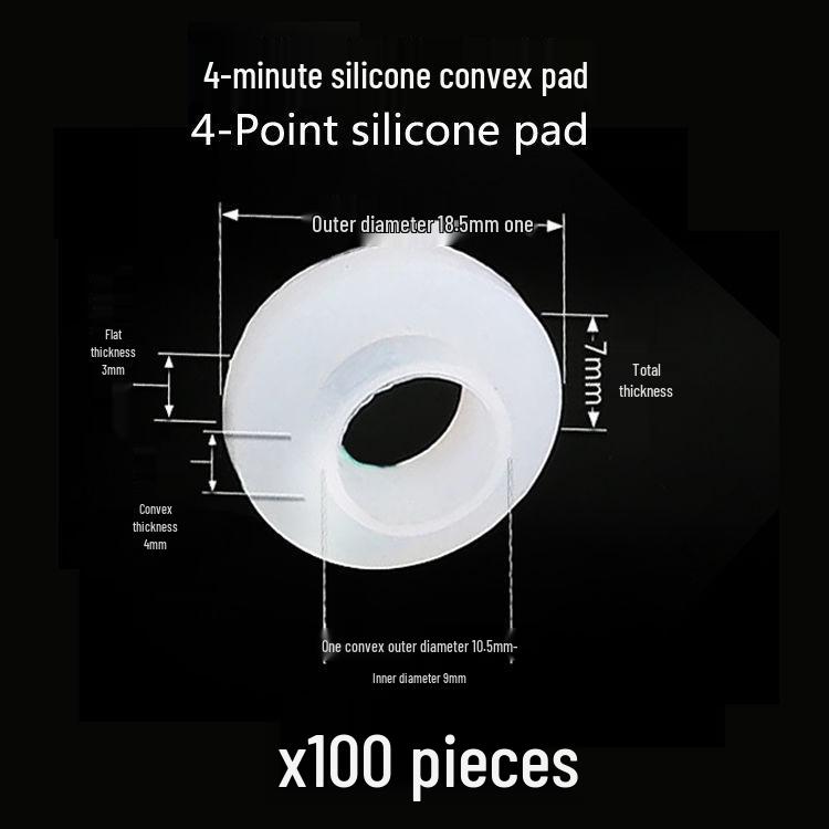 High-Temp Resistant Silicone Convex Washer for 4/6-Point Shower Hose with Mid-Convex Gasket