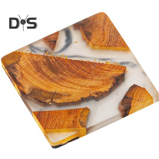 

Квадратная подставка для чая, чернильный фон, украшение, отличная изоляционная подставка из смолы 8 cm