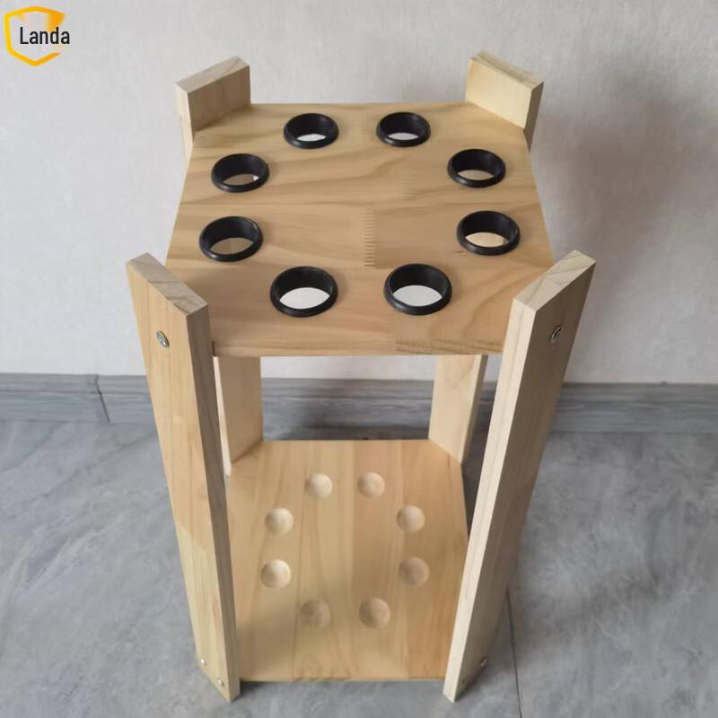 Landa Solid Wood 8-Hole Billiard Cue Rack
