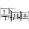 VidaXL Metal Bed Frame with Headboard-Footboard Black 150x200 Cm 353557