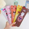 Elastic Pencil Case PU Leather Pen Bag Notebook Elastic Band Pencil Box  Office Supply