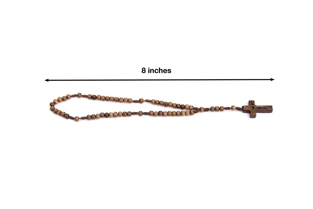 Intercession Small Pocket Size Wooden Rosary
