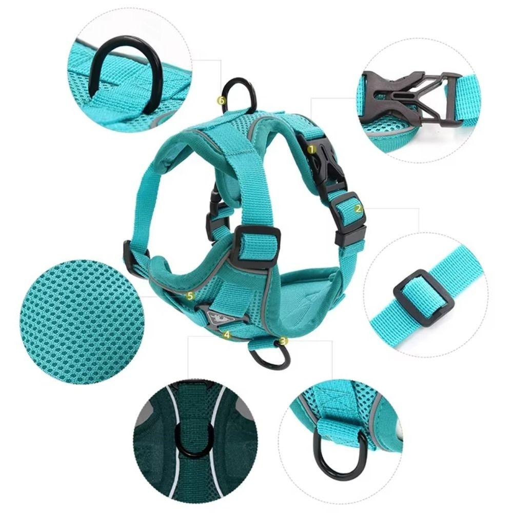 Reflective Trim Cat Harness Leash Set Vest Style Reflective Cat Harness Pets Supplies